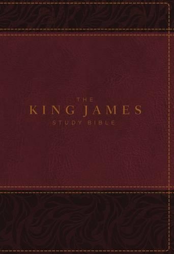 KJV, The King James Study Bible, Leathersoft, Burgundy, Thumb Indexed, Red Letter, Full-Color Edition: Holy Bible, King James Version(English)