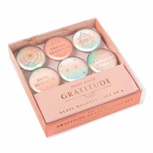 Gratitude: Glass Magnet Set (Set of 6)