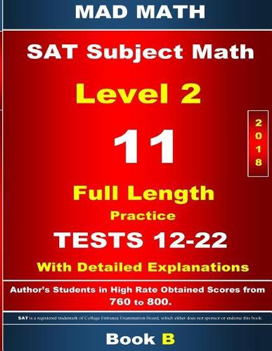 2018 SAT Subject Math Level 2 Book B Tests 12-22