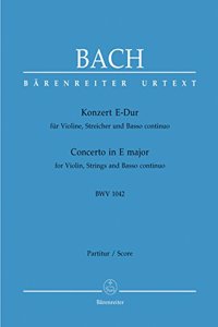 Concerto for Violin in E major BWV 1042 (Full Score)