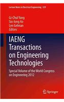 Iaeng Transactions on Engineering Technologies