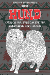 Malbuch für Erwachsene für Bleistifte und Marker - Mandala Stressabbau - Tiere - Hund