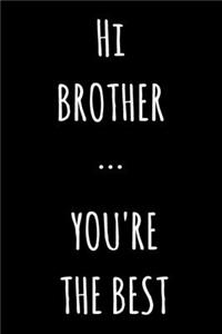 Hi Brother ... You're The Best