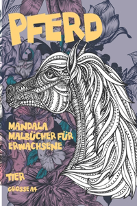 Mandala Malbücher für Erwachsene - Grosse A4 - Tier - Pferd
