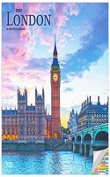 London 2022 12 x 12 Inch Monthly Square Wall Calendar, UK United Kingdom City