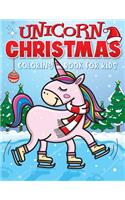 Unicorn Christmas Coloring Book for Kids