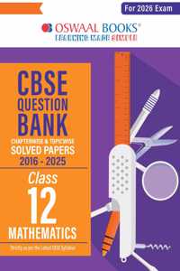 Oswaal CBSE Question Bank Chapterwise and Topicwise SOLVED PAPERS Class 12 Mathematics For Exam 2026