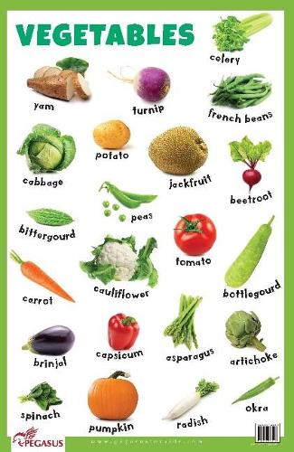 Vegetables Educational Chart
