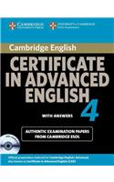 Cambridge Certificate in Advanced English 4 for Updated Exam Self-Study Pack (Student's Book with Answers and Audio CDs (2)): Official Examination Pap