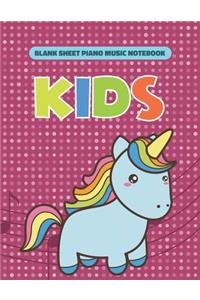 Blank Sheet Piano Music Notebook Kids