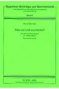 Was War Und Was Bleibt?