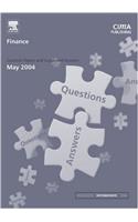 Finance: May 2004 Exam Questions and Answers (CIMA May 2004 Q&As)