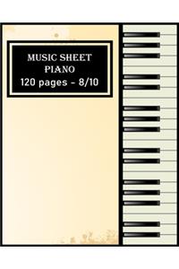 music notebook - wide staff