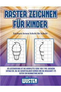 Zeichnen lernen Schritt für Schritt (Raster zeichnen für Kinder - Wüsten)