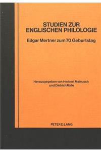 Studien Zur Englischen Philologie