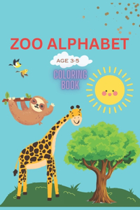Zoo alphabet: Coloring book