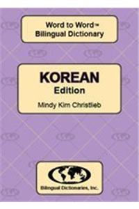 English-Korean & Korean-English Word-to-Word Dictionary