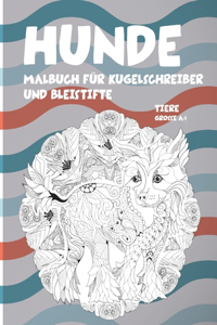 Malbuch für Kugelschreiber und Bleistifte - Grosse A4 - Tiere - Hunde