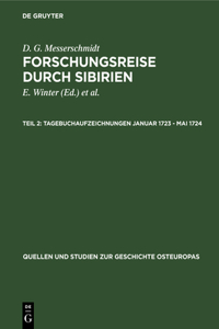 Tagebuchaufzeichnungen Januar 1723 - Mai 1724